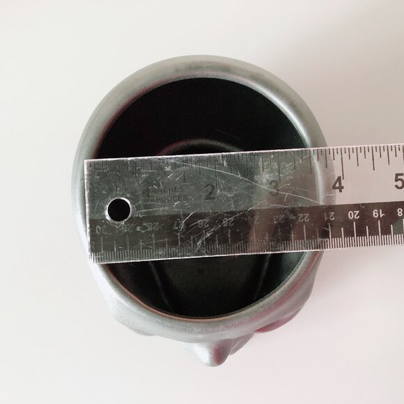 🎃 Black skull ceramic candle holder Halloween decor - Picture 9 of 9